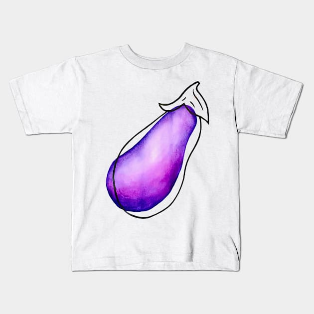 Aubergine Kids T-Shirt by chloeklbennett